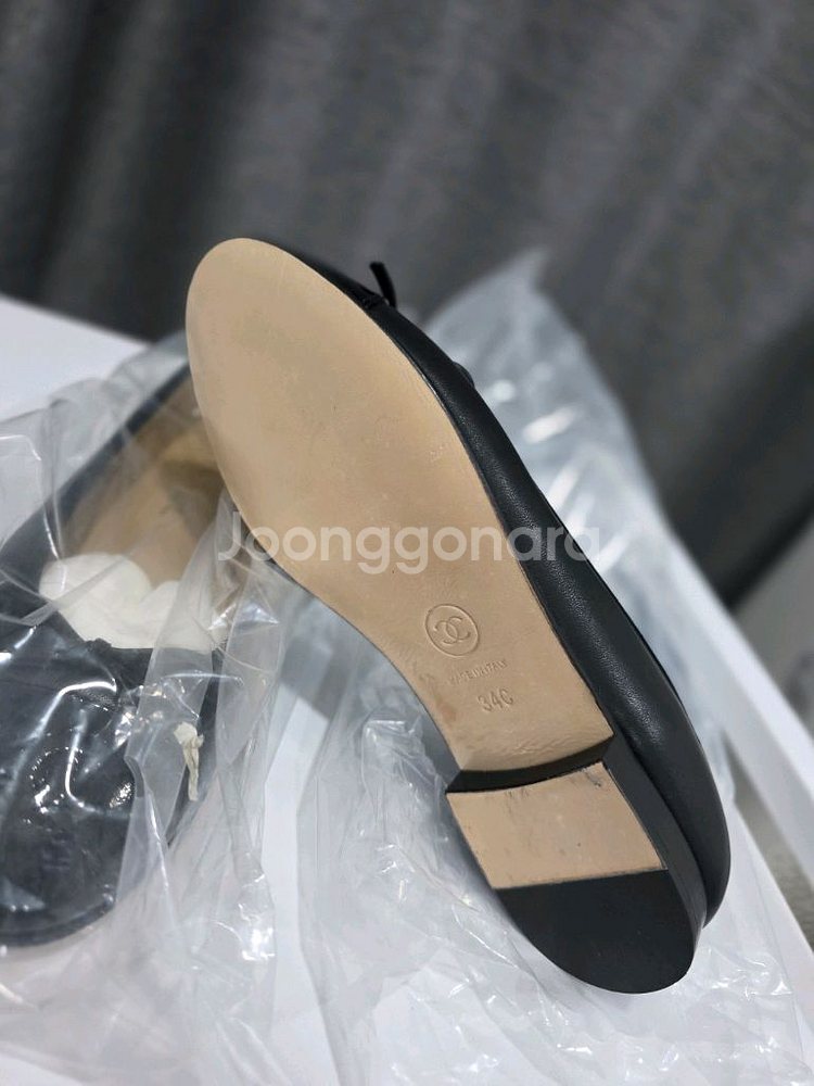 램스킨 발레리나 플랫 슈즈--2