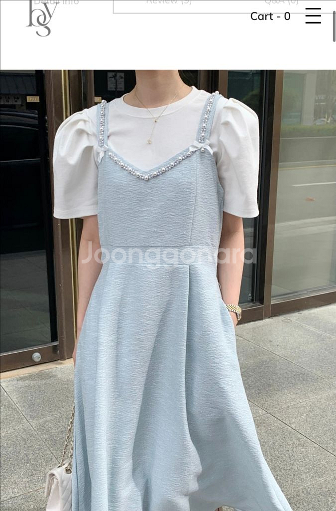 바이씨니 제작 하늘진주뷔스티에원피스 소라 라지--0