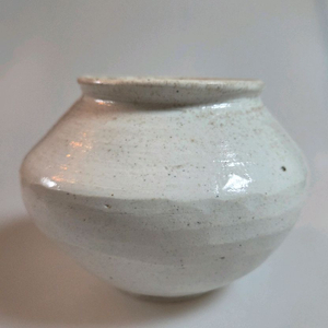 고도자기 조선시대 파상문 면치기 청송백자호