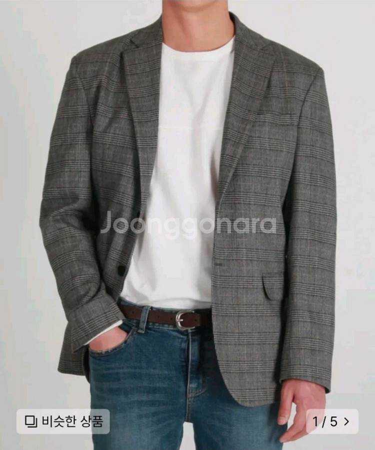 모디파이드 글렌체크 싱글 블레이져 M1665--3