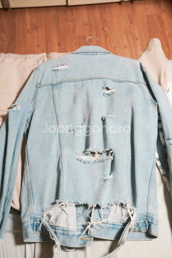 바이브레이트 DAMAGED DENIM JACKET L--5