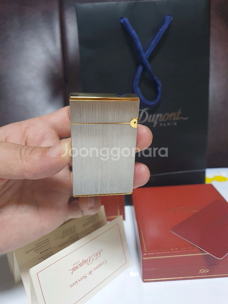 새상품 듀퐁라이터 라인2 ca16401 브러쉬드 콤비--2