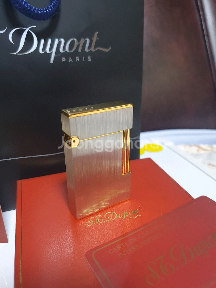 새상품 듀퐁라이터 라인2 ca16401 브러쉬드 콤비--0