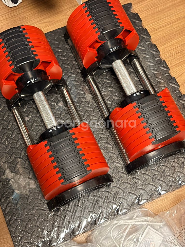 누오 덤벨 32kg + 소음방지매트--1