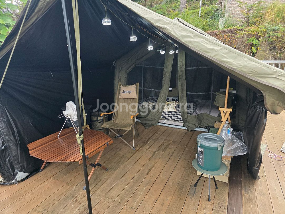 벤틱스제이씨 하우스 에어텐트 카키 &더이든 맞춤러그--1