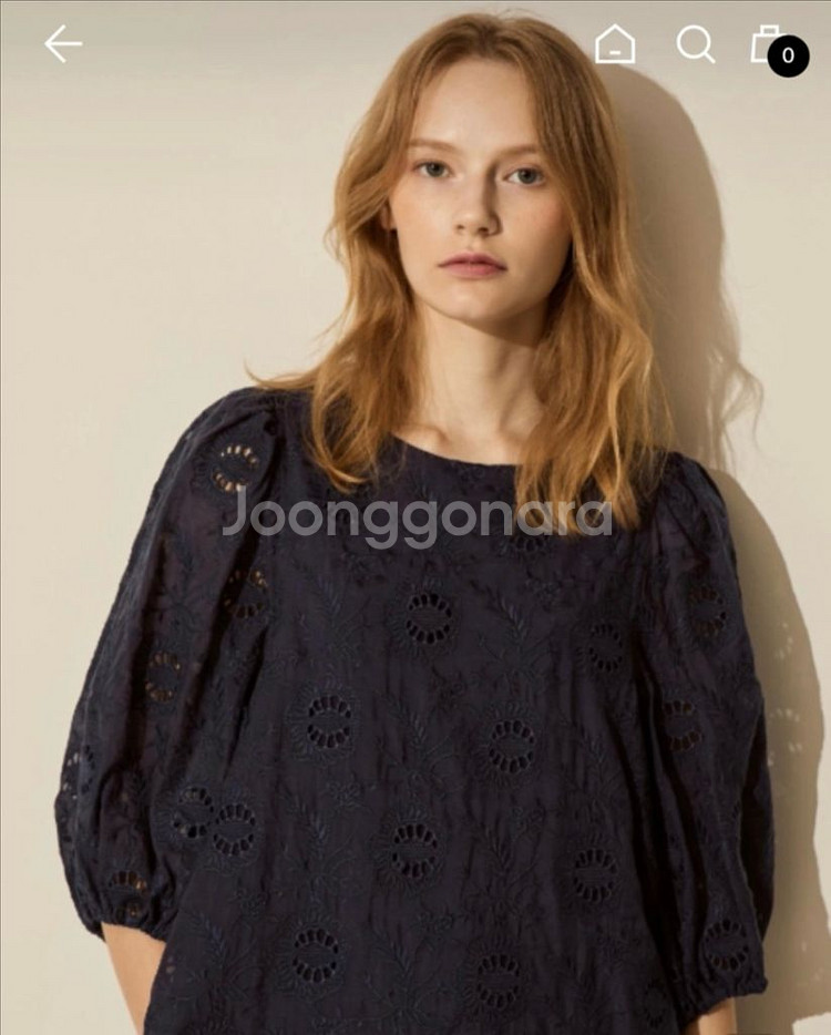 아떼 바네사브루노 네이비 플라워 원피스--2