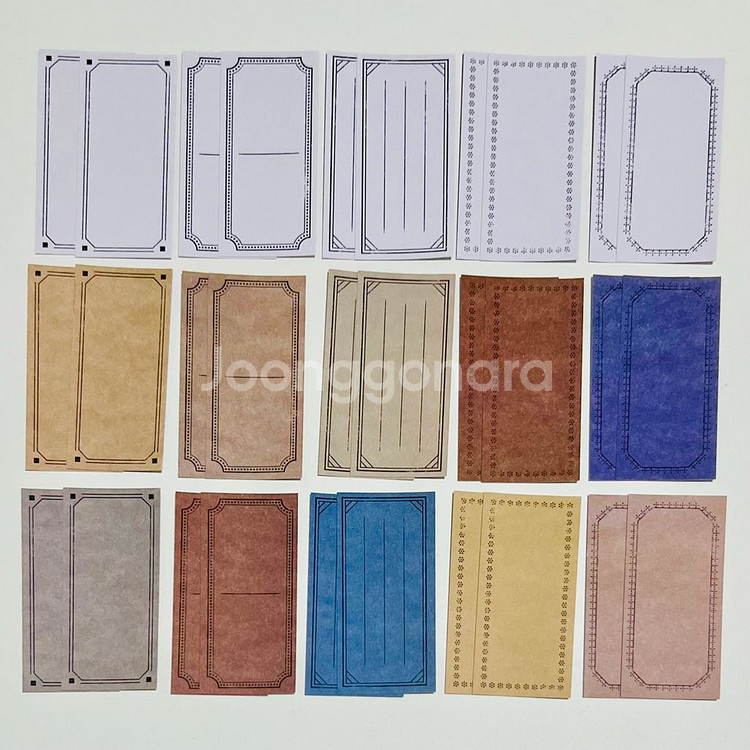 [ 빈티지 다꾸 ] 라벨 메모지 믹스 / 다꾸 처분--0