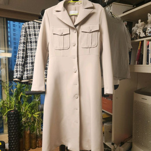 정장원피스와 사틴 트위드 자켓