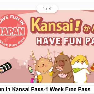 간사이 조이패스 3개 이용권