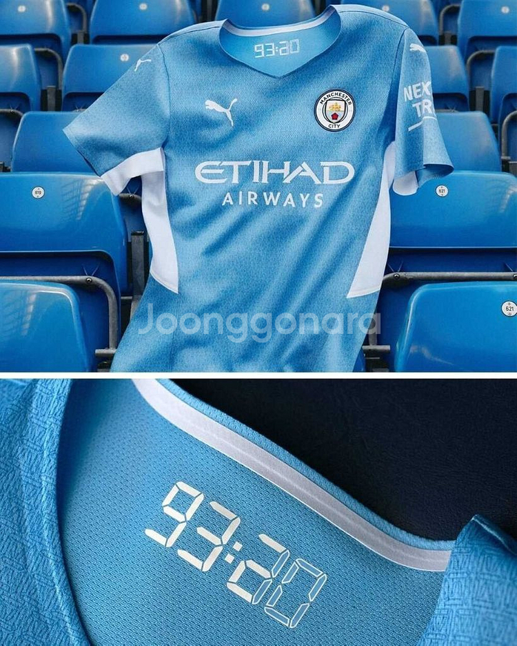 21-22 맨체스터시티 어센틱 케빈 데브라이너 홈져지--0