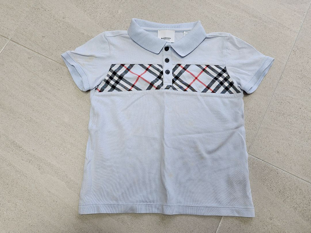 버버리 키즈 체크 폴로 티셔츠 6Y 이미지
