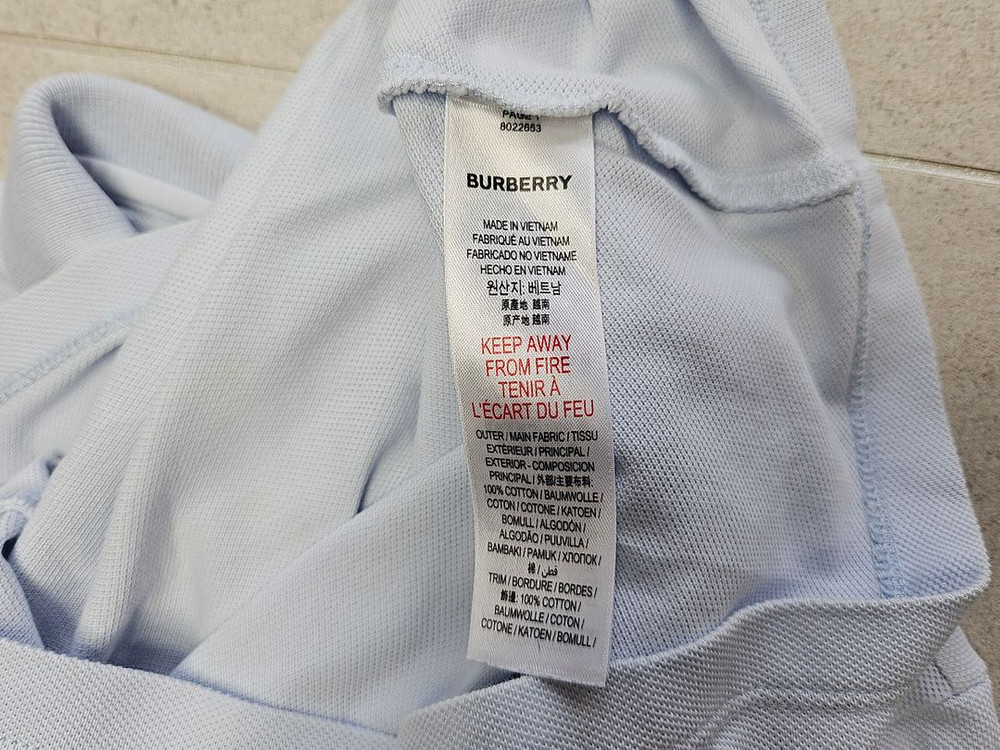 버버리 키즈 체크 폴로 티셔츠 6Y 이미지