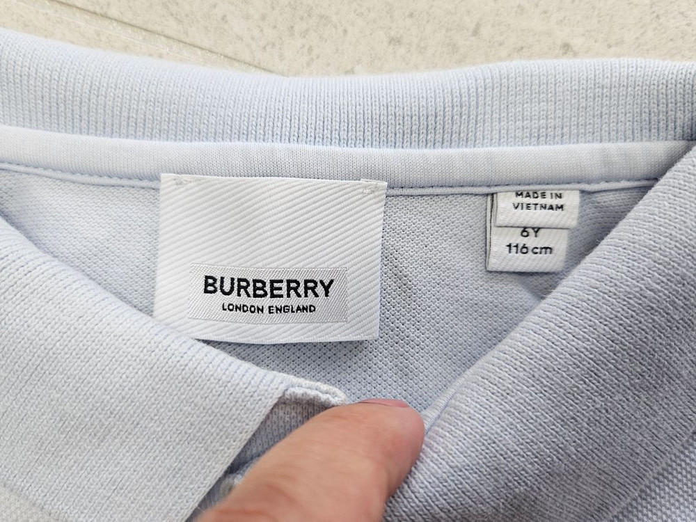 버버리 키즈 체크 폴로 티셔츠 6Y 이미지