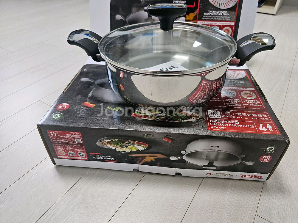 새상품) 테팔 24cm 냄비 한개+고무장갑 2켤레 일괄--0