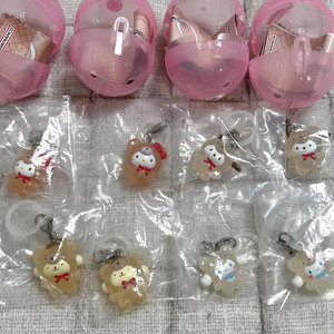 산리오 라떼쿠마 메지루시 가챠 4종 새상품 키티포챠코