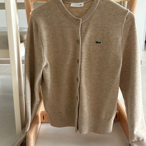 라코스테 베이직 크루넥 여성 가디건