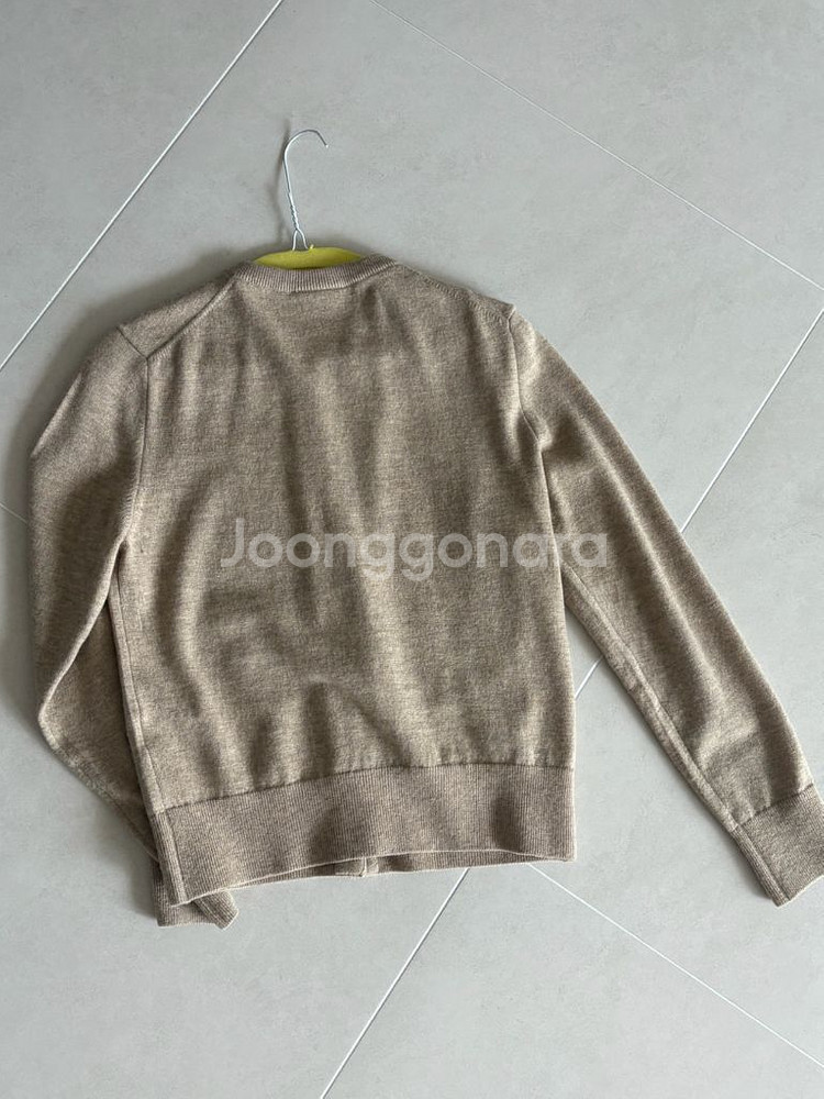 라코스테 베이직 크루넥 여성 가디건--7