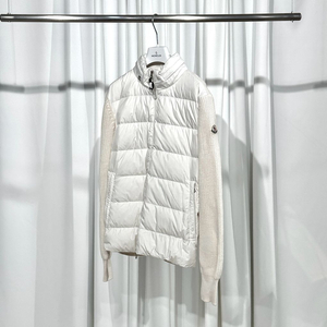 (L)신상 몽클레어 트리콧 니트패딩 화이트