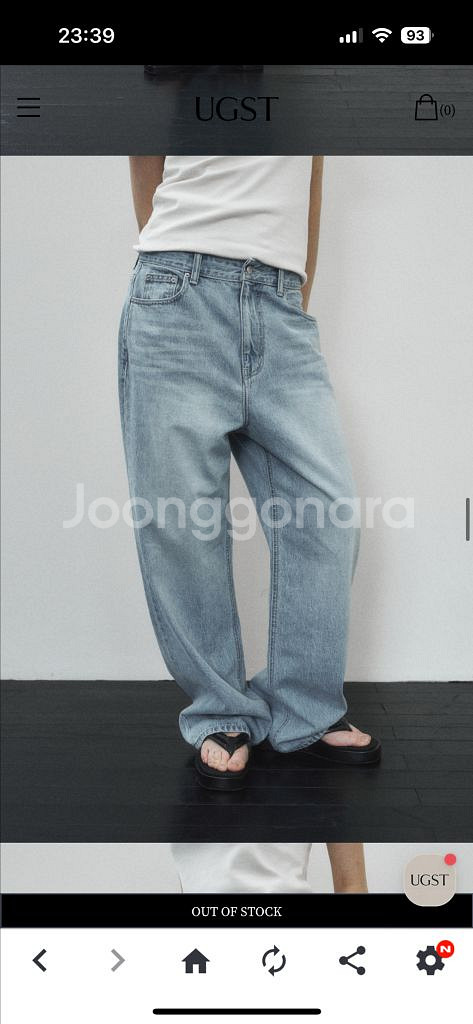 어그스트 청바지 새상품--3