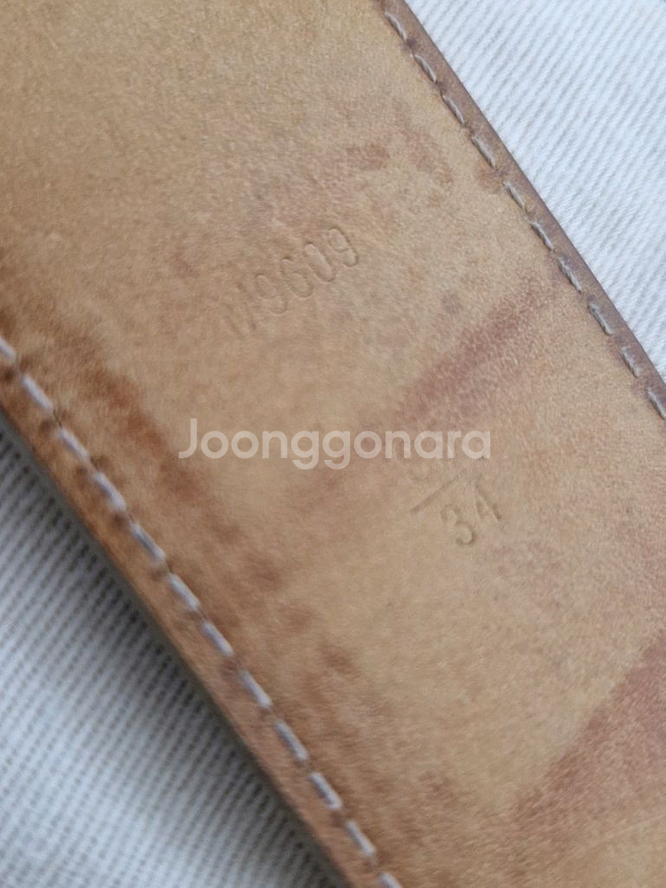 금장 루이비통 다미에 아주르 벨트 85--4