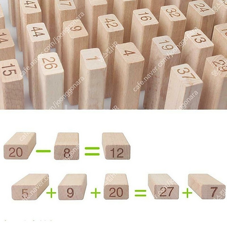 새 중형 원목 젠가 보드 게임 주사위 블럭 장난감--4