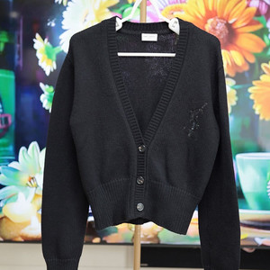 생로랑 블랙 니트 가디건 S