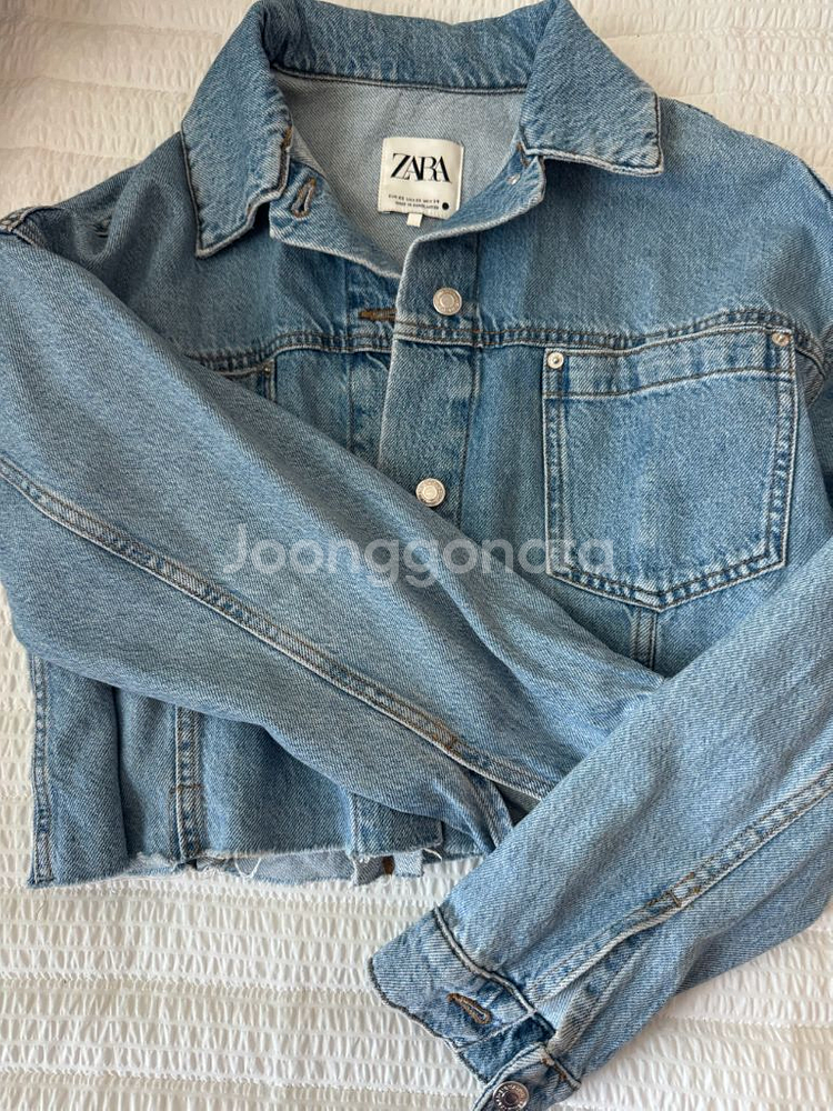 자라 데님 크롭 청자켓 xs--1
