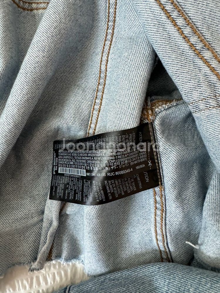 자라 데님 크롭 청자켓 xs--3