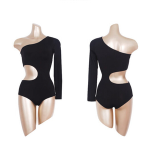 반택포) 켈리스포츠 원숄더레오타드 블랙 M