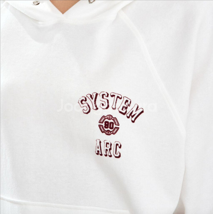 SYSTEM 흰색 후드티 free사이즈--1