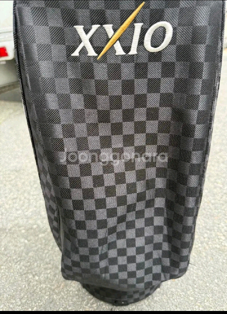 젝시오xxio 경량 블랙체크 캐디백 골프백--1