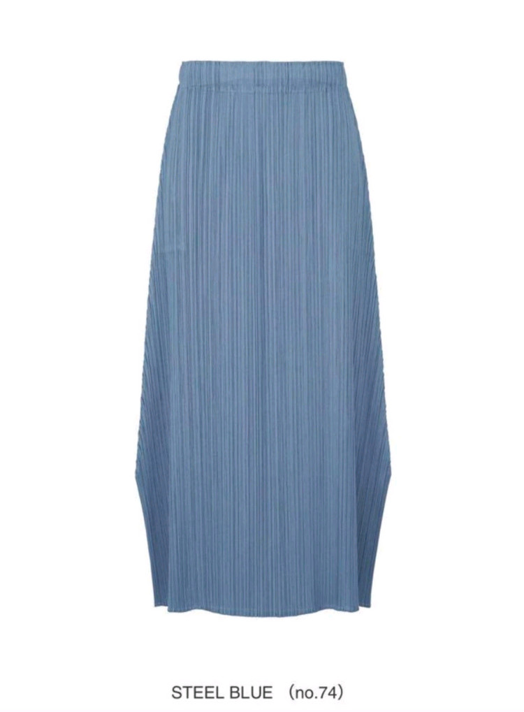 플리츠플리즈 스틸블루 3사이즈 스커트--3