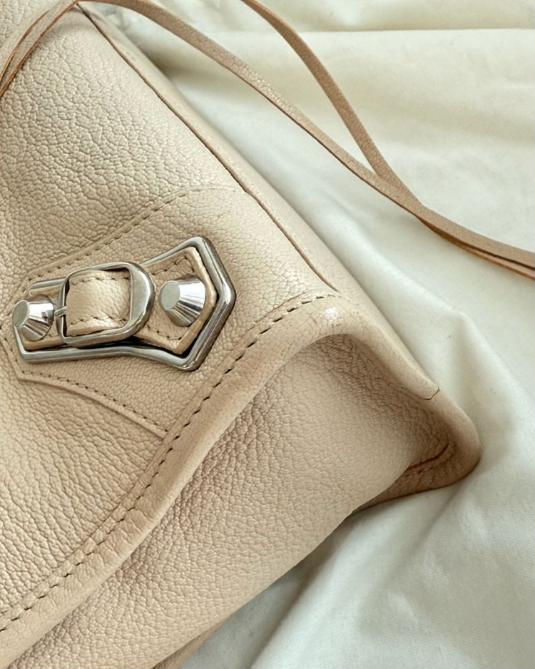 발렌시아가 메탈릭 엣지 스몰 시티백 모터백--5