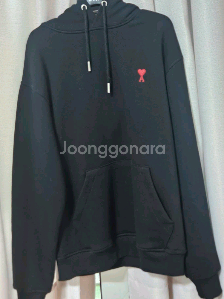 최저가 급매)) AMI 하트 로고 후드티 블랙 S 팜--0
