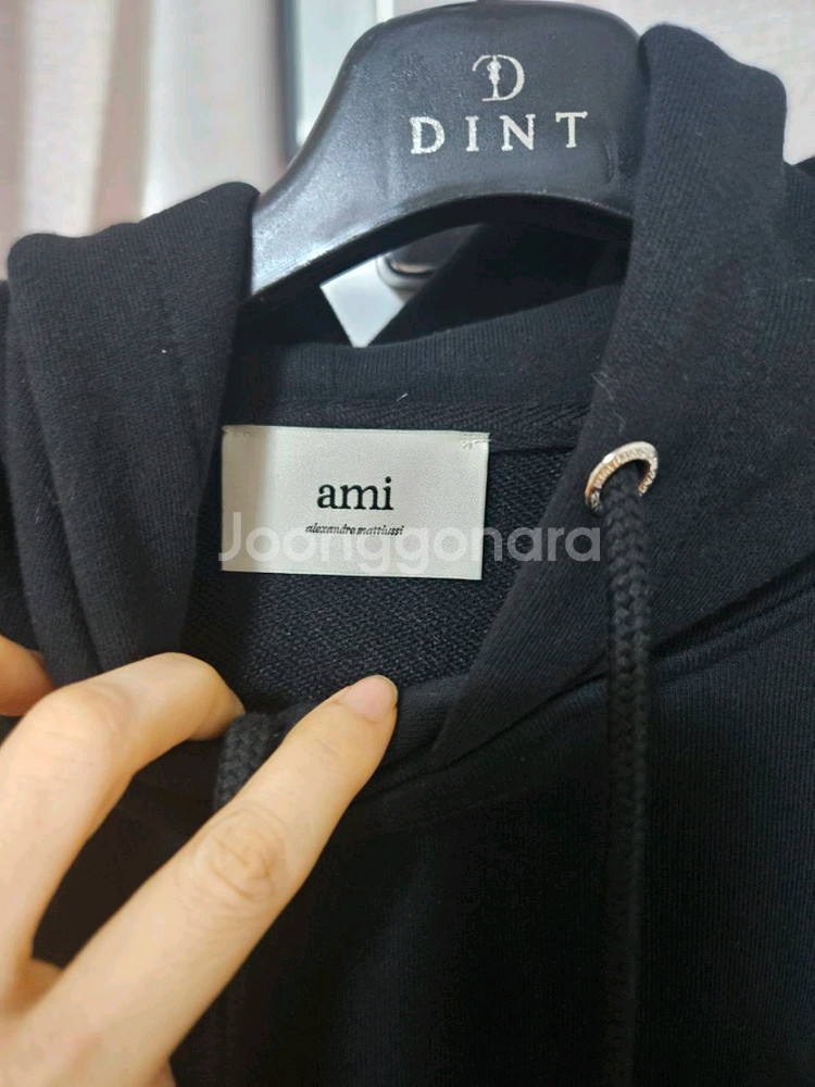최저가 급매)) AMI 하트 로고 후드티 블랙 S 팜--3