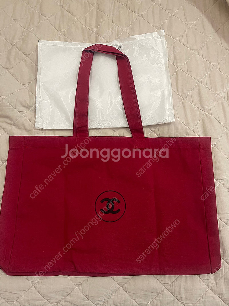 (새제품)샤넬 레드 에코백--0