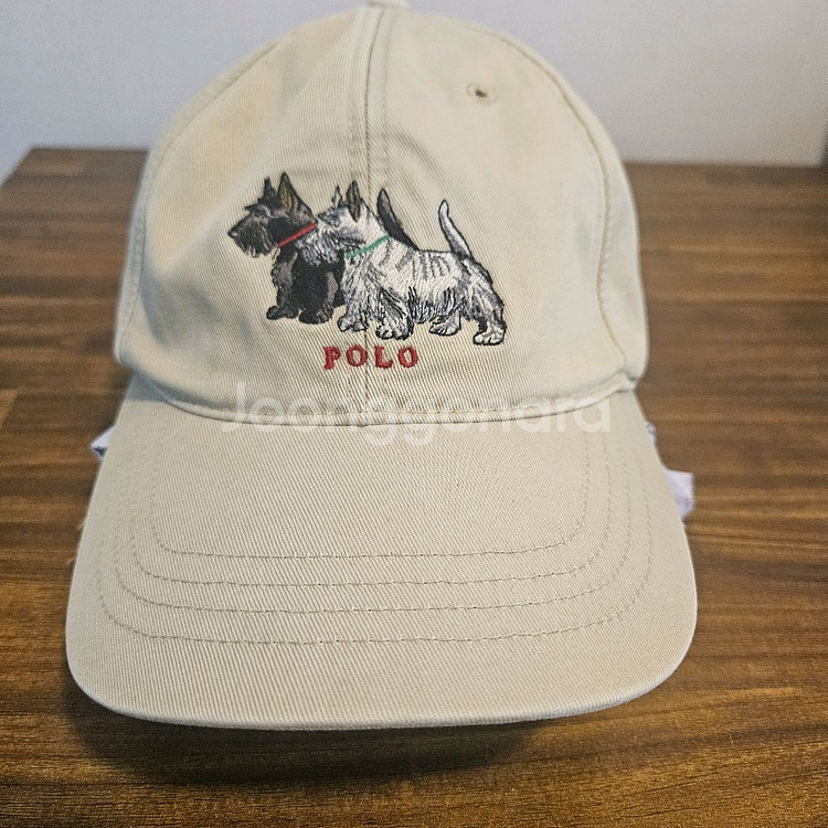 폴로모자 90s스코티시테리어 초레어 자수 볼캡 베이지--0
