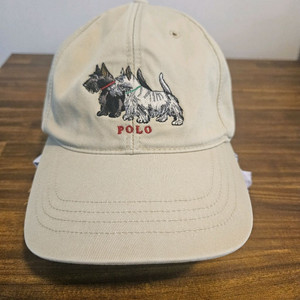 폴로모자 90s스코티시테리어 초레어 자수 볼캡 베이지