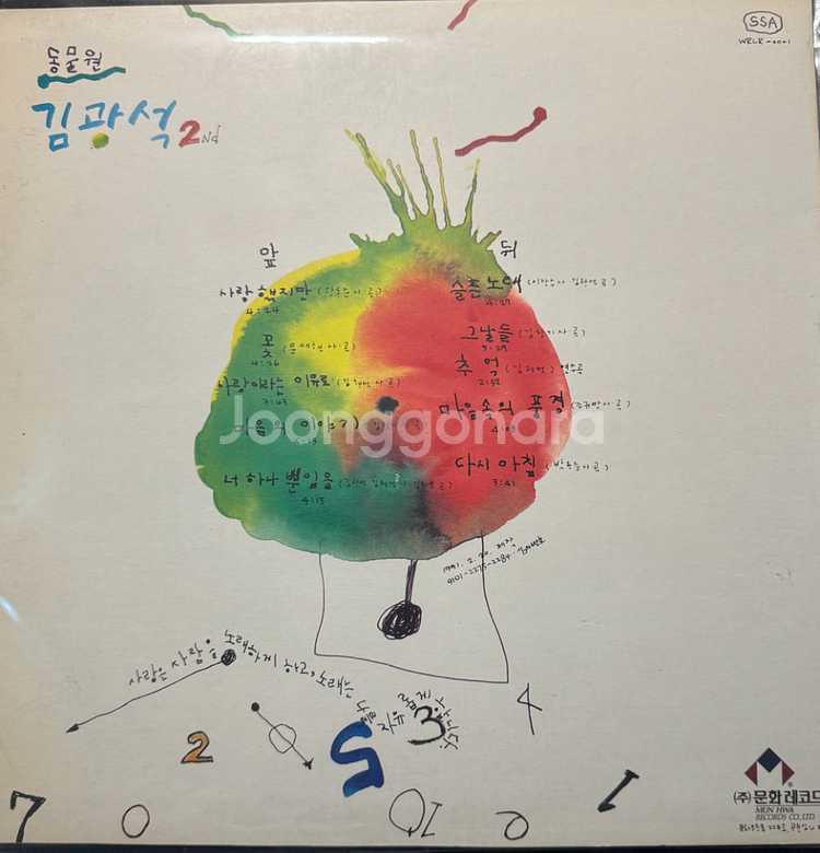 김광석 4집,2집 lp 초판 일괄--5