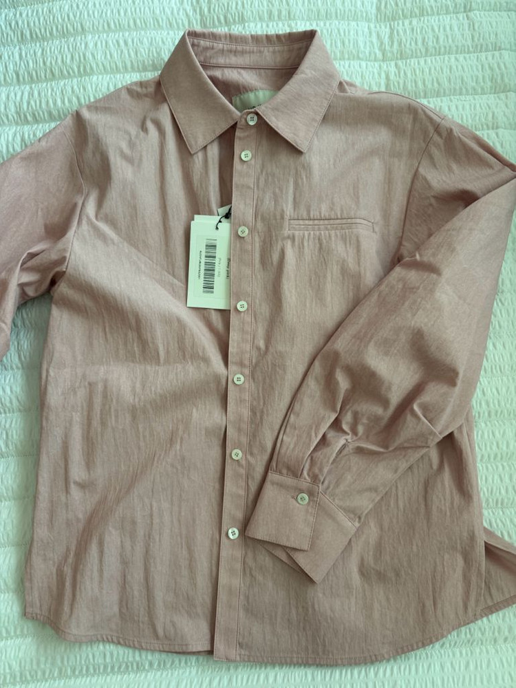 앤유 셔츠 딥핑크 1사이즈 새상품--1