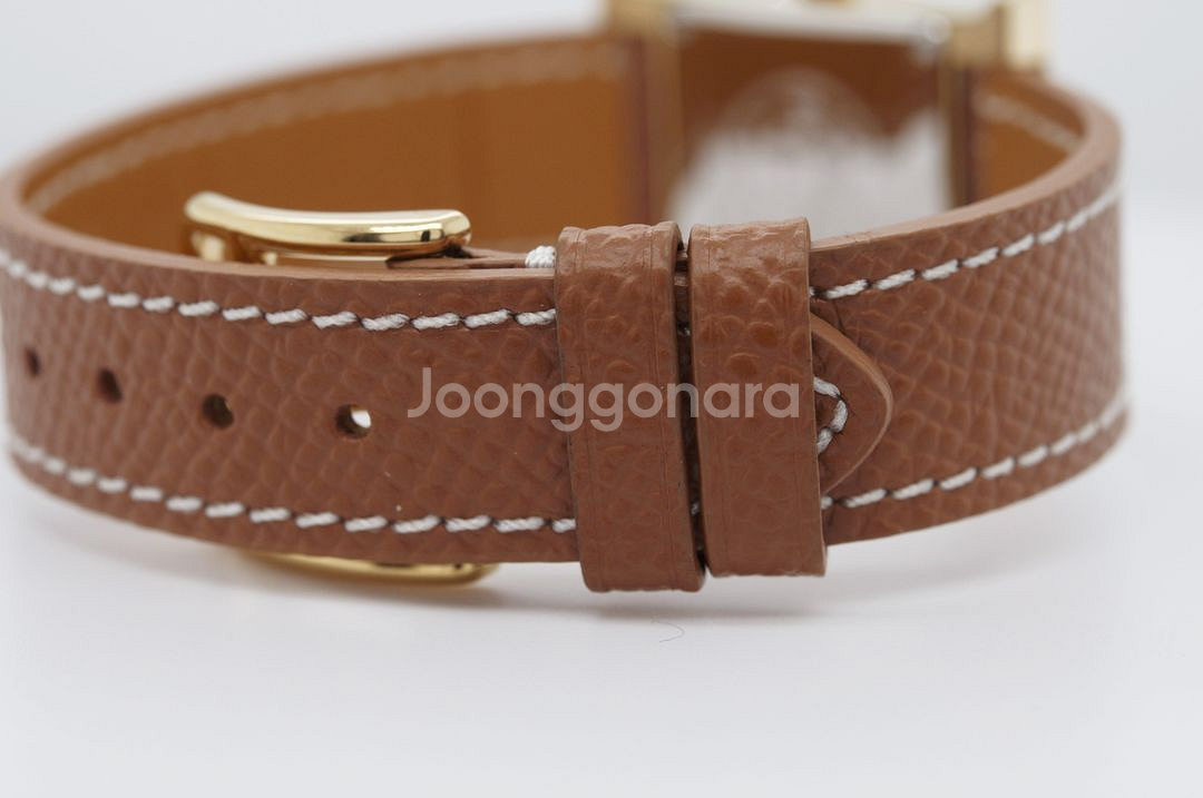 에르메스 H아워 금장 중고명품 여성용 PM 손목시계--6