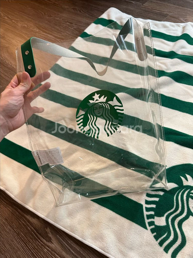 스타벅스 비치타월 + 비치백 새상품--1