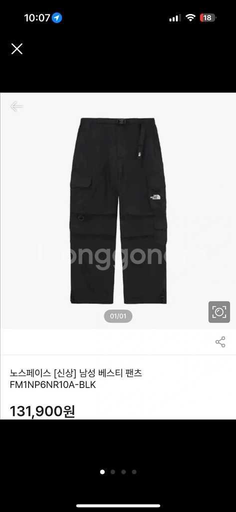 노스페이스 남녀공용 등산바지 베스티 팬츠 새상품--1