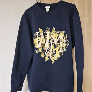 H&MxMorris&co 네이비 플라워 맨투맨 티셔츠