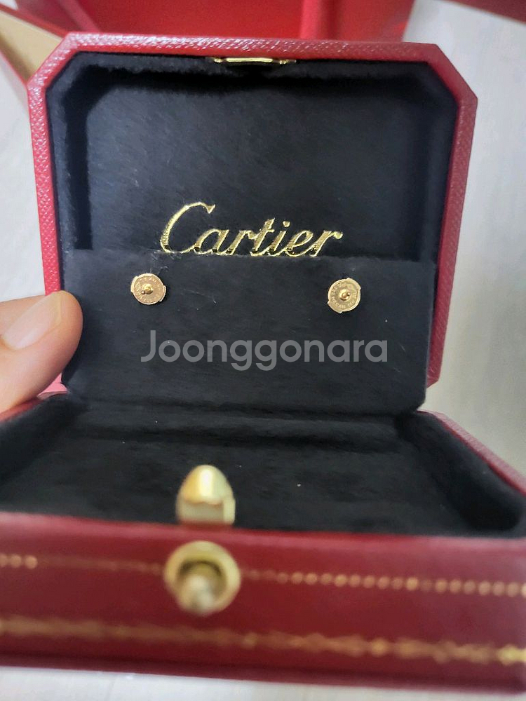 까르띠에 다무르 미니 귀걸이--1
