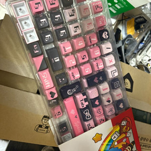 xda 키보드 키캡 블랙핑크테마
