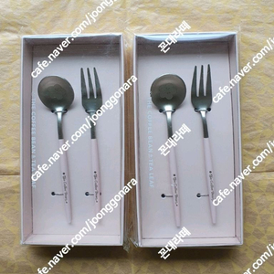 커피빈 스푼&포크세트 (핑크) 일괄판매