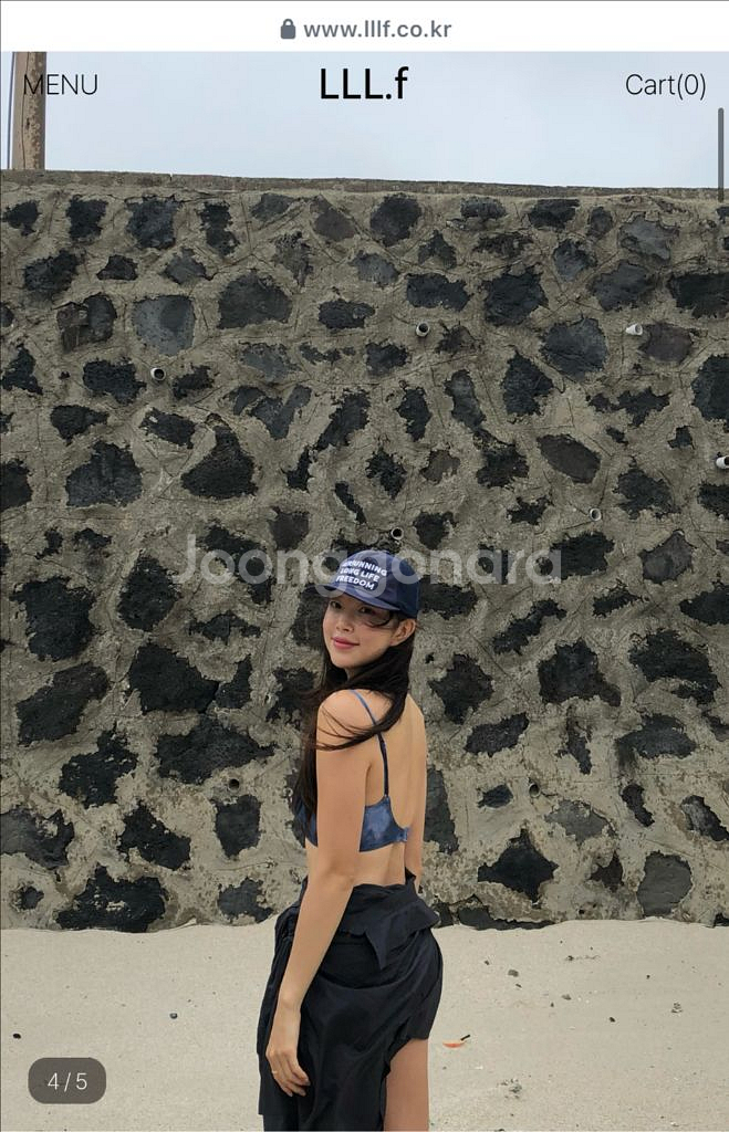 유투버 하누 lllf 러닝캡 네이비--1