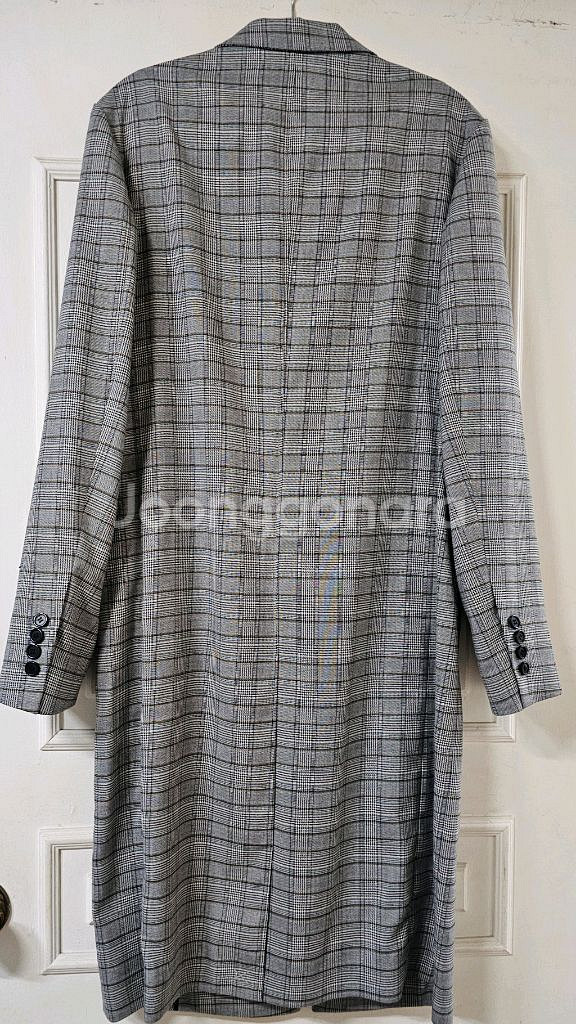 노앙 체크 롱 자켓 판매해요.--2