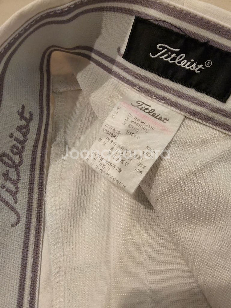 (택포)타이틀리스트 남성 골프 바지 화이트 82cm--3